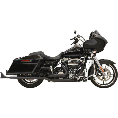 PartzBiz HD: 4422679-Bassani Black 36" Fishtail Slip-On Mufflers w/ Baffle Harley FL Touring 96-16 PartzBiz HD: 4422679-Bassani Black 36" Fishtail Slip-On Mufflers w/ Baffle Harley FL Touring 96-16