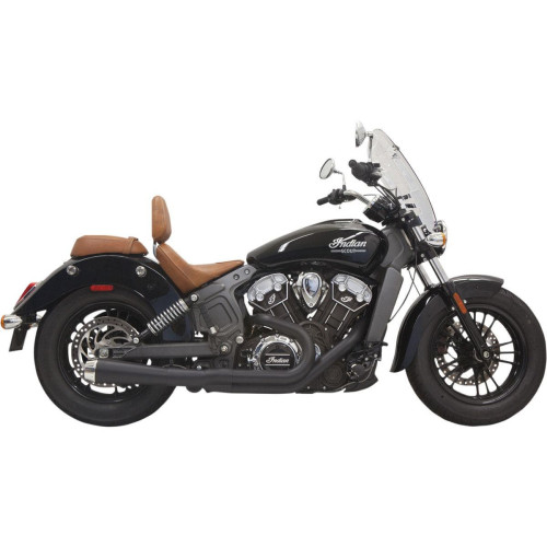 PartzBiz HD: 4422649-Bassani Black Road Rage 2-1 2Into1 ท่อไอเสียสั้น Megaphone Muffler Indian Scout | 8S12JB
