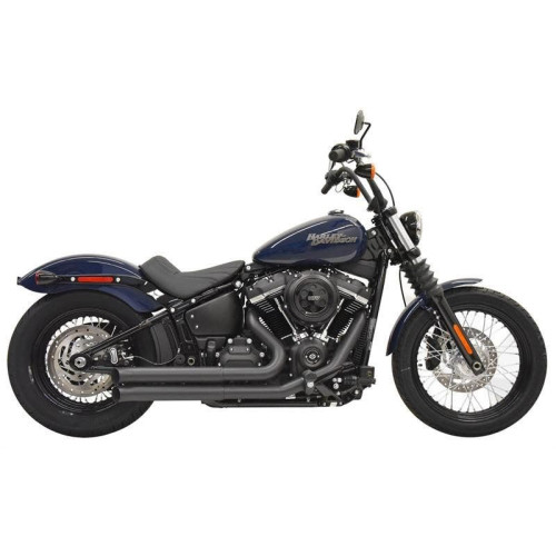 PartzBiz HD: 4422657-Bassani Black Slash Cut Pro Street 2 เป็น 2 ระบบท่อไอเสีย Softail M8 18-Up 2018-Up Harley-Davidson Softail Milwaukee Eight Street Bob FXBB; FXLR ผู้ขับขี่ต่ำ; เด็กอ้วน FXFB; สลิม FLSL 1800-2433 18002433 1S35Db