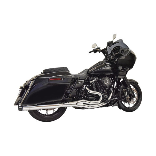 PartzBiz HD: 4422623-Bassani Chrome 2-into-1 Full Exhaust System Harley Milwaukee Eight Touring 17-20