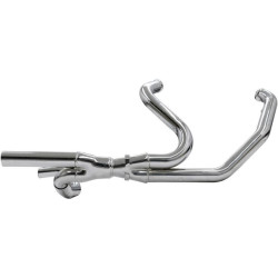 PartzBiz HD DS18020326 - Bassani Chrome 2x2 Crossover Inner Collector หัวต่อท่อแบบ Dual Head Harley FLH | 1F14A