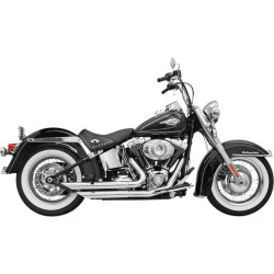 PartzBiz HD ds18001153 - ท่อ Bassani Chrome Firepower FireFlight สำหรับ Harley Softail รุ่น 86-16 | 12113B