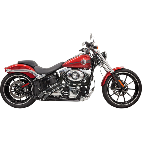 PartzBiz HD: 4422613-Bassani Chrome Radial Sweeper 2:2 Exhaust w/ Black Shields Harley Softail & Dyna | 1SD2FB PartzBiz HD: 4422613-Bassani Chrome Radial Sweeper 2:2 Exhaust w/ Black Shields Harley Softail & Dyna | 1SD2FB