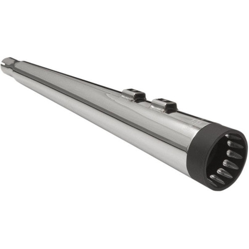 PartzBiz HD: 4422618-Bassani DNT Deep N Throaty Chrome Black Tips 4 ” Slip On Mufflers Harley 95up - 1F57DNT5