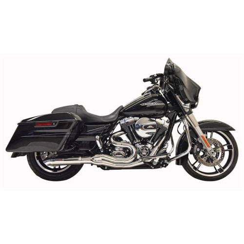 PartzBiz HD: 4422581-Bassani Hot Rod Turnout 2-1 Mid 4" Exhaust System Chrome Harley Bagger 07-16 PartzBiz HD: 4422581-Bassani Hot Rod Turnout 2-1 Mid 4" Exhaust System Chrome Harley Bagger 07-16
