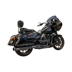 PartzBiz HD DS18002642 - Bassani Road Rage 2-into-1 Black Exhaust System 4 Harley 17-23 Touring FLH/T | 1F58RBE