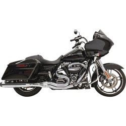 PartzBiz HD DS18002643 - Bassani Road Rage 2-into-1 Chrome Exhaust System 4 Harley 17-23 Touring | 1F58RE