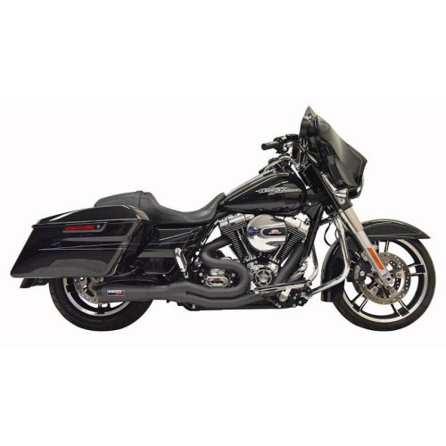 PartzBiz HD: 4422590-Bassani Road Rage III 2-1 Mid 4 ” ระบบท่อไอเสีย Black Harley Bagger 07-16