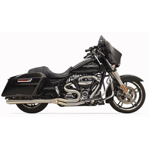 PartzBiz HD: 4422559-Bassani Stainless Road Rage III 2 into 1 ท่อไอเสียตรงสั้น Harley 17-19 FLH 1F28SS