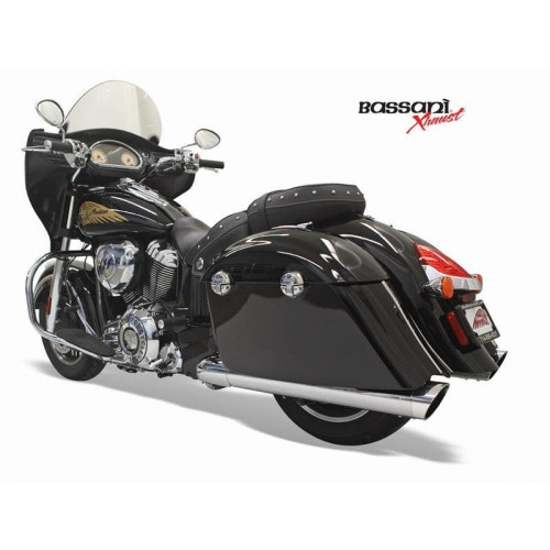 PartzBiz HD: 4422578-Bassani 8C17S 4 ” Performance Slip-On Mufflers with Polished End Cap Indian 2020 1811-2689 18112689 Challenger roadmaster chieftain ดีที่สุดสำหรับสมรรถนะ ท่อไอเสียแบบใหม่