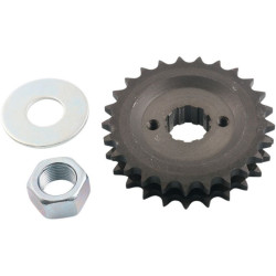PartzBiz HD DS11200412 - Belt Drives LTD CDSK-25 Solid 24T Primary Sprocket Kit 94-06 Harley-Davidson Big Twin Evo Twin Cam Drive Gears touring flht flt softail dyna performance best for bolt on