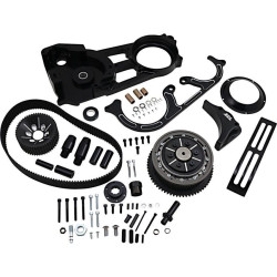 PartzBiz HD DS11200419 - Belt Drives LTD EVO-220-B Black 2" Open Belt Drive Kit Harley FL Touring 90-06