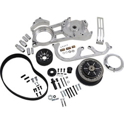 PartzBiz HD DS11200421 - Belt Drives LTD EVO-220-P Polished 2" Open Belt Drive Kit Harley Touring 90-06 Best new performance transmission drivetrain upgrade replacement 