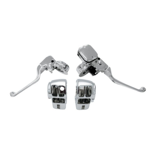 PartzBiz HD: 4422360-Bikers Choice Chrome 11/16 Bore Handlebar Controls Harley FLH/T Radio 96-07 | 601743 84702 PartzBiz HD: 4422360-Bikers Choice Chrome 11/16 Bore Handlebar Controls Harley FLH/T Radio 96-07 | 601743 84702