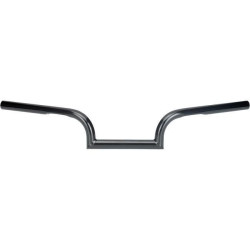 PartzBiz HD DS06012189 - Biltwell 6013-2011 Black Moustache 3 ” Rise 1 ” แฮนด์แบบบุ๋มสำหรับ Harley & Custom Street Raked Sport Softail Drag Fat Bob Motorcycle Chopper 0601-2189 06012189