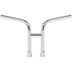 PartzBiz HD DS06013576 - Biltwell 6201-1051 Chrome RE-Bar 9-1/2 ” Rise 1 ” แฮนด์แบบไม่มีรอยบุ๋มสำหรับ Harley และ Custom Street Raked Sport Softail Drag Fat Bob Motorcycle Chopper 0601-3576 06013576