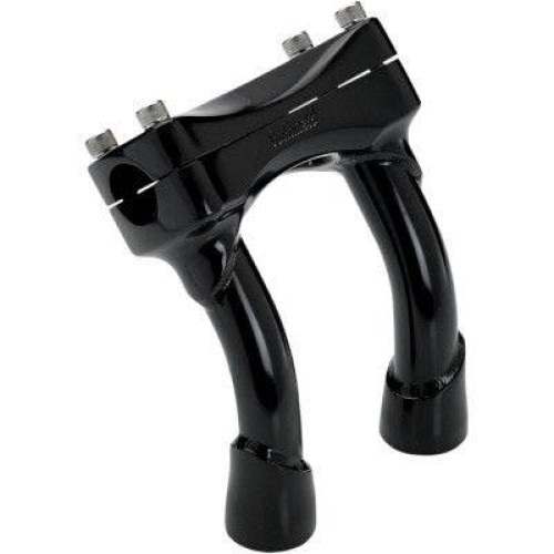 PartzBiz HD: 4422164-Biltwell 6404-201-06 Black 6" Murdock Pullback Risers for 1" Handlebars Harley