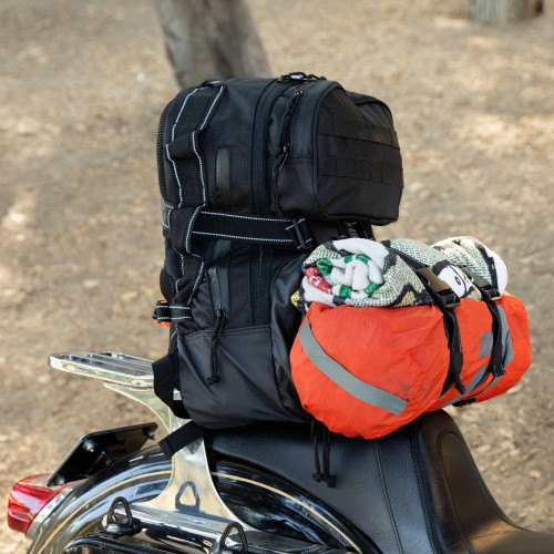 PartzBiz HD: 4422097-Biltwell Black EXFIL-48 MOLLE Tool Travel Motorcycle Luggage Backpack Sissy Bar