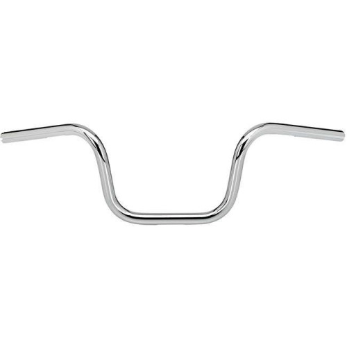 PartzBiz HD: 4422062-Biltwell Chrome Chumps 12 ” Rise 1 ” แฮนด์บาร์มีรอยบากสำหรับ TBW Harley & Metric Custom Street Raked Sport Softail Drag Fat Bob Motorcycle Chopper 0601-4636 06014636
