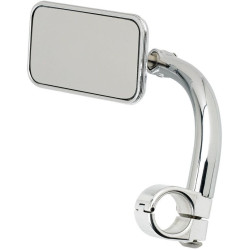 PartzBiz HD DS06400997 - Biltwell Chrome Square Utility Mirrors Clamp-On Mounts 7/8" Bars 4 Harley (ea) | UM-REC-78-CP