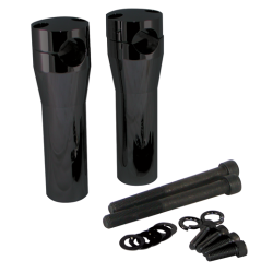PartzBiz HD MU41021 - Black 5" Handlebar Riser Set Harley Springers And Customs Top Thru Bolt 41021