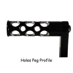 PartzBiz HD MU45841 - Black Billet Forward Control Foot Peg Kit Harley Softail 86-99 4 Speed Big Twin