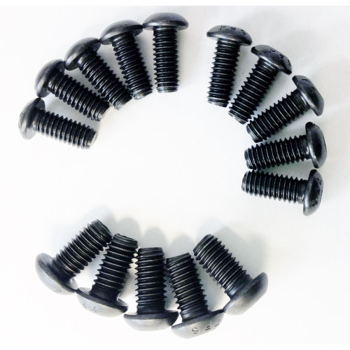 PartzBiz HD: 4421932-Black Harley Rear x5 Front x10 Brake Rotor Bolts Softail Dyna Touring HD