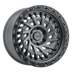 PartzBiz HD BRW-1790SHD-85127G71 - Black Rhino Wheels Matte Gunmetal w/ Black Lip 17X9 5X5 5X127 ET -18mm Offset Rim Jeep Wrangler JK JL JT Gladiator Grand Cherokee WJ WK WK2 Commander Wheels Rims Upgrade 5x127 5 Lug Offroad 4x4