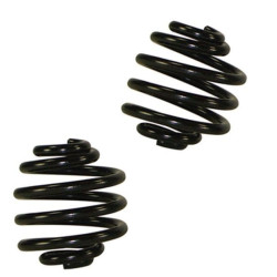 PartzBiz HD MU27928 x 2 - Black Solo Seat Springs 2" Height Pair for Harley & Custom Satin Black Barrel Springs 27928