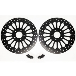 PartzBiz HD M-RT-2100Z x 2 \ EP-BLK-ROTOR-FT x2 - DNA Black Super Spoke Dual Front 11.5 ดิสก์โรเตอร์ Harley Touring FLH/T PartzBiz HD M-RT-2100Z x 2 \ EP-BLK-ROTOR-FT x2 - DNA Black Super Spoke Dual Front 11.5 ดิสก์โรเตอร์ Harley Touring FLH/T