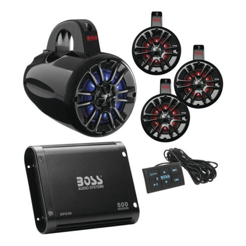 PartzBiz HD: 4421808-Boss Audio Systems Universal Bluetooth Remote Controlled RGB Audio Kit UNI4RGB