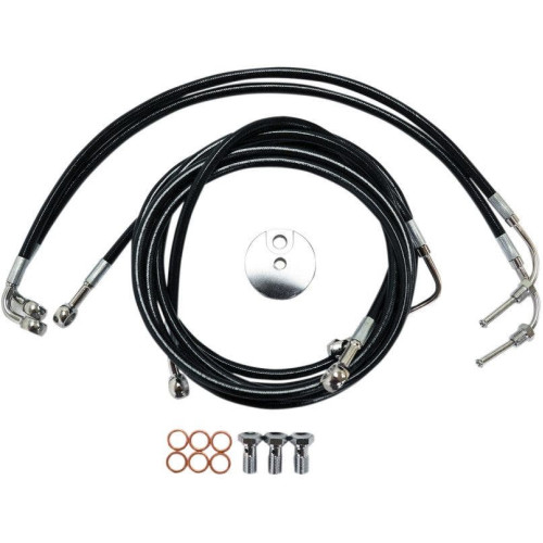 PartzBiz HD: 4421721-La Choppers Black Vinyl Front Brake Line for Harley 09-13 FLH ABS 12-14 Bars-LA-8051B13B PartzBiz HD: 4421721-La Choppers Black Vinyl Front Brake Line for Harley 09-13 FLH ABS 12-14 Bars-LA-8051B13B