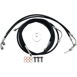 PartzBiz HD DS17413932 - La Choppers สีดำไวนิลสายเบรคหน้าสำหรับ Harley 08-13 FLTR ABS 15-17 Bars-LA-8050B16B PartzBiz HD DS17413932 - La Choppers สีดำไวนิลสายเบรคหน้าสำหรับ Harley 08-13 FLTR ABS 15-17 Bars-LA-8050B16B