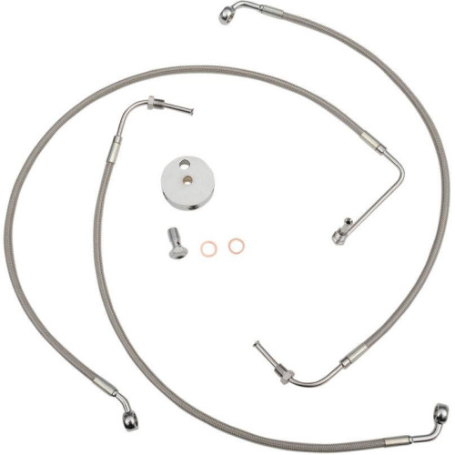 PartzBiz HD: 4421727-La Choppers Stainless Steel Front Brake Line 4 Harley 09-13 FL Non Abs 18-20 Bars-LA-8010B19 PartzBiz HD: 4421727-La Choppers Stainless Steel Front Brake Line 4 Harley 09-13 FL Non Abs 18-20 Bars-LA-8010B19