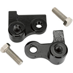 PartzBiz HD B28-22007 - Burly Brand B28-22007 Black Rear Lowering Blocks Kit For Harley Dyna Glide 06-17