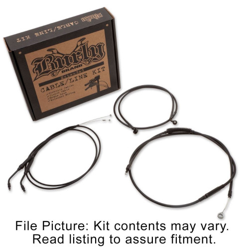 PartzBiz HD: 4421716-Burly Black Vinyl Extended Cable Kit Clubman Bar Harley Sportster 97-03 Sngl Dsc | B30-1097 PartzBiz HD: 4421716-Burly Black Vinyl Extended Cable Kit Clubman Bar Harley Sportster 97-03 Sngl Dsc | B30-1097