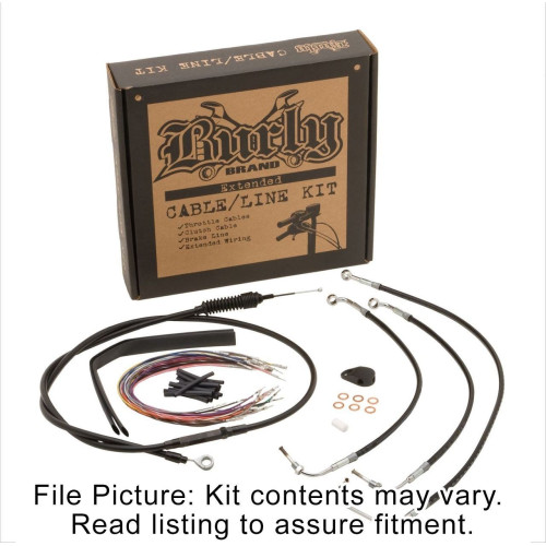 PartzBiz HD: 4421679-ชุดสายเคเบิลขยายไวนิลสีดำ Burly สำหรับบาร์ 16 นิ้ว Harley Touring W/ABS Non CVO | B30-1100 PartzBiz HD: 4421679-ชุดสายเคเบิลขยายไวนิลสีดำ Burly สำหรับบาร์ 16 นิ้ว Harley Touring W/ABS Non CVO | B30-1100