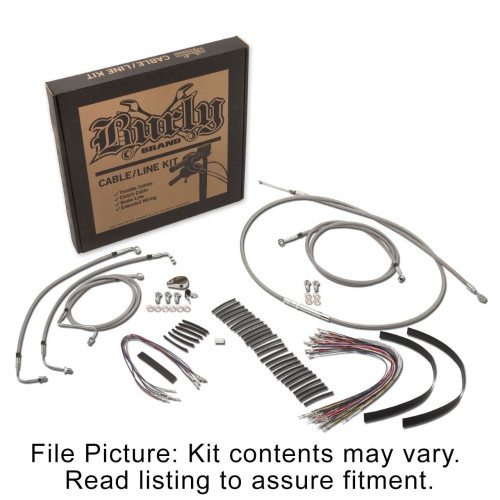 PartzBiz HD: 4421662-Burly Braided Stainless Steel Cable/Line Kit For 16" Apehangers Harley FLHR/I/CI/S/SI & FLTR W/O Cruise 2002-2006 | easternperformance.com PartzBiz HD: 4421662-Burly Braided Stainless Steel Cable/Line Kit For 16" Apehangers Harley FLHR/I/CI/S/SI & FLTR W/O Cruise 2002-2006 | easternperformance.com