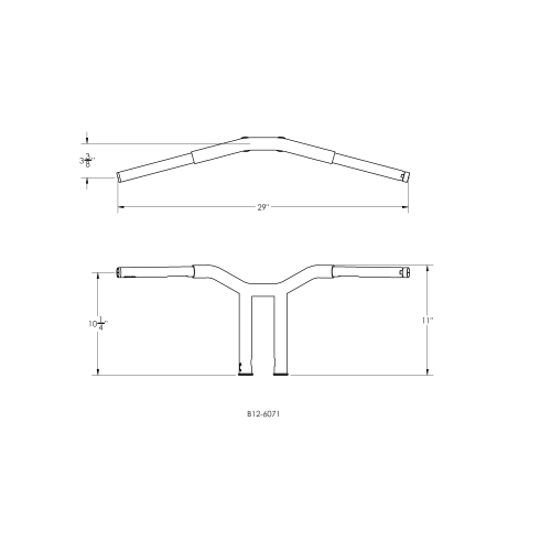 PartzBiz HD: 4421563-Burly Brand Gloss Black Dominator Bars Straight 10 Rise Internal Wiring Harley Fit PartzBiz HD: 4421563-Burly Brand Gloss Black Dominator Bars Straight 10 Rise Internal Wiring Harley Fit