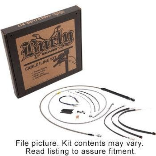 PartzBiz HD: 4421567-Burly Brand Handlebar Brake Clutch Cable Kit Harley Softail M8 w/ ABS 18-Up 0662-0713 06620713 flde flfb dlhc dlsl slim fat boy heritage classic deluxe davidson bets for package buy