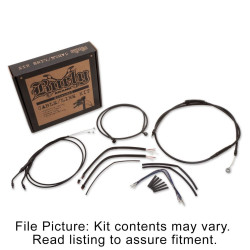 PartzBiz HD B30-1004 - Burly Black Vinyl Extended Cable Kit 14" Bars Harley Sportster 07-13 Single Disc | B30-1004 PartzBiz HD B30-1004 - Burly Black Vinyl Extended Cable Kit 14" Bars Harley Sportster 07-13 Single Disc | B30-1004