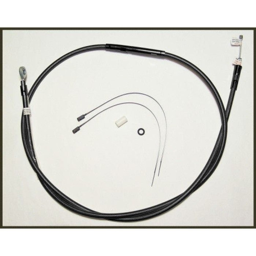 PartzBiz HD: 4421472-Magnum Black Pearl Braided 76" Plus + 14 Clutch Cable for Harley FLH 08-13 | 422314HE