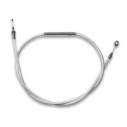PartzBiz HD DS06521111 - Magnum Sterling Chromite Braided 64" Plus + 2 Clutch Cable for Harley FLH 08-13 | 32232HE