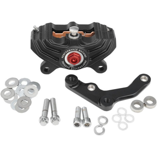 PartzBiz HD: 4421435-Performance Machine PM Black Ops คาลิเปอร์เบรคหน้าเดี่ยว Vintage Harley 11.8 | 0052-4007-SMB PartzBiz HD: 4421435-Performance Machine PM Black Ops คาลิเปอร์เบรคหน้าเดี่ยว Vintage Harley 11.8 | 0052-4007-SMB