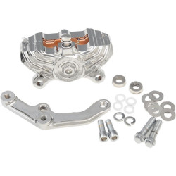 PartzBiz HD PM0052-4007-CH - Performance Machine PM Chrome Vintage Single Front Brake Caliper Harley 11.8 | 0052-4007-CH PartzBiz HD PM0052-4007-CH - Performance Machine PM Chrome Vintage Single Front Brake Caliper Harley 11.8 | 0052-4007-CH