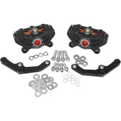 PartzBiz HD PM0052-4010-SMB - Performance Machine PM Black Ops Vintage Dual Front Brake Caliper Harley 13 ” | 0052-4010-SMB PartzBiz HD PM0052-4010-SMB - Performance Machine PM Black Ops Vintage Dual Front Brake Caliper Harley 13 ” | 0052-4010-SMB