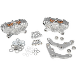 PartzBiz HD PM0052-4010-CH - Performance Machine PM Chrome Vintage Dual Front Brake Caliper Harley 13" | 0052-4010-CH PartzBiz HD PM0052-4010-CH - Performance Machine PM Chrome Vintage Dual Front Brake Caliper Harley 13" | 0052-4010-CH
