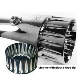 PartzBiz HD CFR-FLH014-7CA - Cary Faas CFR 4.5" Chrome Contrast Cut Tips Tapered Mufflers 17-19 M8 FLH/T PartzBiz HD CFR-FLH014-7CA - Cary Faas CFR 4.5" Chrome Contrast Cut Tips Tapered Mufflers 17-19 M8 FLH/T