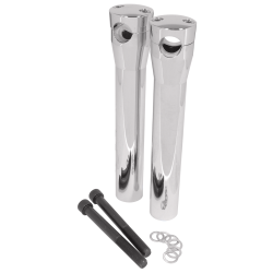 PartzBiz HD MU41017 - Chrome 1" Handlebar Riser Set 10" Harley & Custom Chopper Bagger 41017
