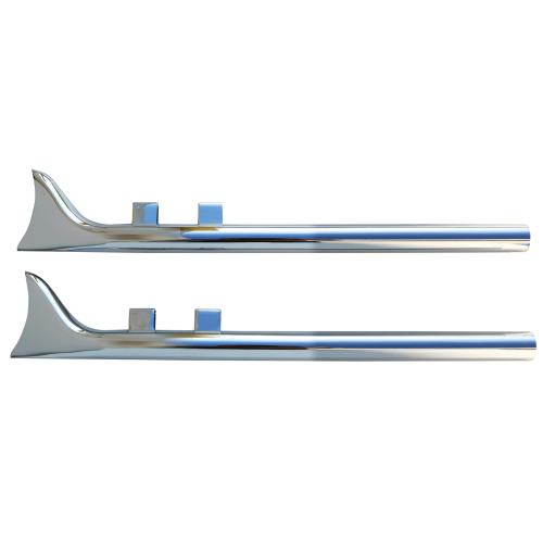 PartzBiz HD: 4421328-Chrome 33” Fishtail Slip-On Mufflers ท่อตรง 64-376 Harley Touring 95-16